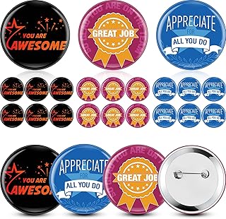Épingles à boutons de reconnaissance en vrac cadeaux d'appréciation des employés en vrac épingles à boutons de récompense rondes de 2,3 pouces badges d'épinglette d'appréciation de cadeau de motivation épinglette encourageante pour fournitures de fête scolaire de bureau (120 pièces). La boutique en ligne DIAYTAR COTE D'IVOIRE se caractérise par sa flexibilité et sa réactivité aux besoins des consommateurs. Elle propose différents canaux de communication pour faciliter les échanges avec les clients et répondre à leurs préoccupations. Cela démontre l'engagement de la boutique à offrir une expérience d'achat en ligne fluide et satisfaisante.