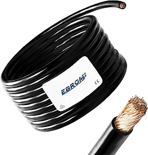 Câble de batterie noir h07v-k 25 mm2 de 3 mètres - câble