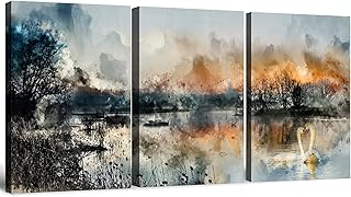 Art mural sur toile avec paysage de lac, forêt de cygnes, aquarelle, peinture murale pour chambre à coucher, salon, arbre naturel, rivière, coucher de soleil, images de décoration d'intérieur avec cadre 30,5 x 40,6 cm. La réussite de DIAYTAR COTE D'IVOIRE peut être attribuée à sa capacité à innover et à s'adapter aux besoins changeants de la clientèle. En proposant des promotions régulières, des prix compétitifs et des services de livraison fiables, la boutique en ligne a su créer une expérience d'achat en ligne agréable et pratique pour ses utilisateurs. Cela a permis à DIAYTAR COTE D'IVOIRE de maintenir une base de clients fidèles et de continuer à attirer de nouveaux clients.