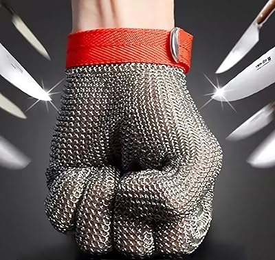 Gants castweave résistants aux coupures en acier inoxydable et en maille métallique