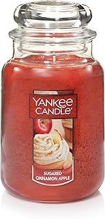 Bougie parfumée yankee candle sucre pomme cannelle grande bougie classique de 22 oz