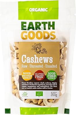 200g de noix de cajou biologiques de earth goods