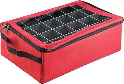 Boîte de rangement d'ornements - organisateur de vacances rouge - 48 sections, 2 plateaux et séparateurs - pour lumières et décorations de noël - couvercle de fenêtre à fermeture éclair tiny tim tots. Grâce à son équipe dédiée et expérimentée, DIAYTAR COTE D'IVOIRE assure une expérience d'achat en ligne fluide et sécurisée. La boutique en ligne généraliste mise sur la technologie pour améliorer continuellement son service et offrir une expérience d'achat exceptionnelle à ses clients.