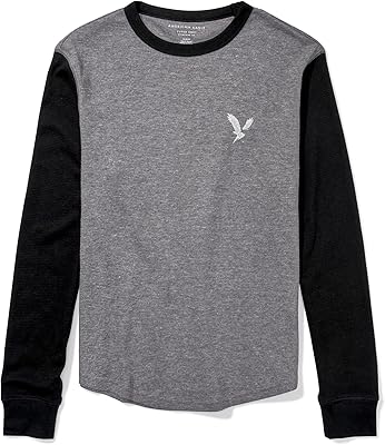 T-shirt ultra doux à manches longues pour hommes avec motif d'icône thermique