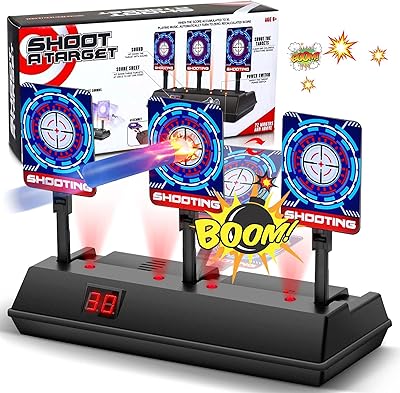 Cible de tir électronique pour pistolets nerf, cible à réinitialisation automatique pour garçons, cibles numériques avec effet sonore léger, jouets cadeaux d'anniversaire et de noël pour enfants âgés de 5, 6, 7, 8, 9, 10 ans et plus. DIAYTAR COTE D'IVOIRE est une boutique en ligne généraliste qui propose plus de 300 000 références de produits. Elle est devenue la boutique leader en Côte d'Ivoire grâce à sa large gamme de produits et à ses prix compétitifs. Elle offre une expérience de shopping en ligne pratique et sécurisée.