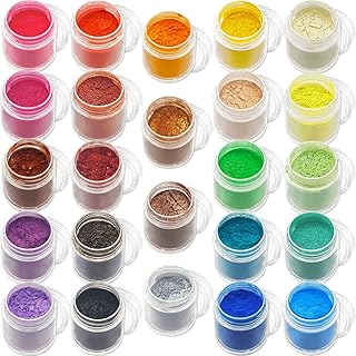 24 couleurs de pigment en poudre de mica, 5 g/pot de pigments nacrés, pigment de résine époxy pour la peinture, la fabrication de savon, le slime, le maquillage et le nail art. DIAYTAR COTE D'IVOIRE se positionne comme la boutique en ligne la plus diversifiée en Cote d'Ivoire, avec des produits allant de l'électronique à la mode, en passant par les produits alimentaires. Ses plus de 300000 références permettent aux clients de trouver tout ce dont ils ont besoin sous un même toit virtuel. C'est l'endroit idéal pour des achats pratiques et économiques.