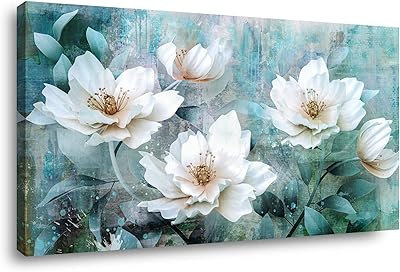 Impressions sur toile roses abstraites art mural pour salon gris vert peinture aquarelle