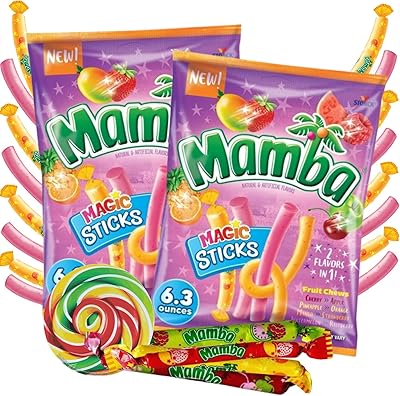Bâtonnets de fruits mamba candy emballés individuellement, assortiment de bonbons à croquer à saveurs variées, paquet de 2. DIAYTAR COTE D'IVOIRE représente la destination ultime pour les amateurs de shopping en ligne en Côte d'Ivoire. Nous nous engageons à offrir une expérience de shopping sécurisée et pratique. Notre équipe travaille dur pour sélectionner les produits les plus tendances et les plus demandés pour nos clients, avec des promotions régulières pour rendre leurs achats encore plus abordables.