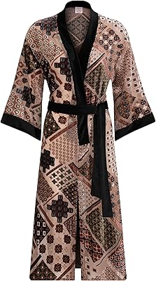 Kimono transparent en velours misk