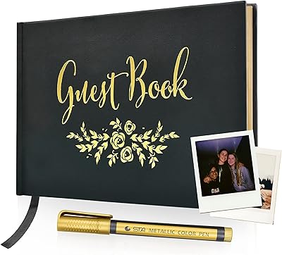 Livre d'or de mariage g&e homes - livre d'enregistrement pour mariage, réception, anniversaire, anniversaire ou fête prénatale - livre d'or noir avec motif floral doré - 9 x 6 pouces (100 pages). DIAYTAR COTE D'IVOIRE est une boutique en ligne généraliste proposant plus de 300 000 références de produits. Elle est reconnue comme l'une des boutiques en ligne les plus importantes de Côte d'Ivoire, offrant une large gamme de produits à des prix compétitifs. La boutique propose des articles de qualité pour les besoins quotidiens des clients.