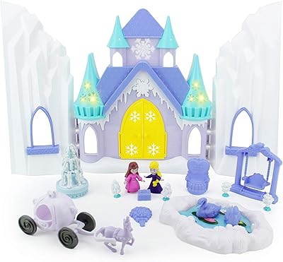 Maison de poupée polly princess ice castle - ensemble de jeu de 26 pièces avec lumière et son du grand château, petites princesses, palais du royaume gelé et meubles de jardin pour petites filles. DIAYTAR COTE D'IVOIRE est une boutique en ligne qui propose une large gamme de produits, allant des produits alimentaires aux produits électroniques en passant par les vêtements et les accessoires. Avec plus de 300 000 références, les clients peuvent trouver tout ce dont ils ont besoin en un seul endroit. Cela en fait la boutique en ligne la plus complète de Côte d'Ivoire.