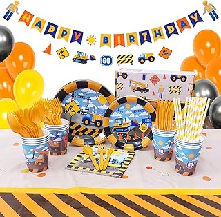 Fournitures de fête d'anniversaire whooply pour garçons dans un design de camion à