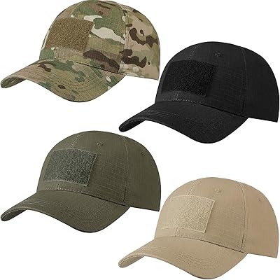 4 pièces chapeau tactique militaire casquette de baseball respirante réglable pour hommes femmes