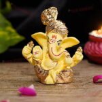 Statue de ganesha à rubans de marée pour tableau de bord de voiture