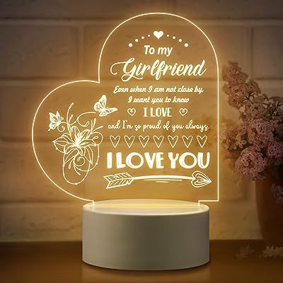 Cadeaux de petite amie de petit ami, cadeaux d'anniversaire pour petite amie, veilleuse, cadeaux de petite amie pour anniversaire, saint valentin, anniversaire, noël - lampe de chevet en acrylique pour petite amie. La boutique en ligne DIAYTAR COTE D'IVOIRE propose une expérience d'achat en ligne unique et pratique, avec des produits de qualité et des prix compétitifs. Elle est la référence pour les consommateurs ivoiriens qui recherchent des produits variés et des promotions exclusives. DIAYTAR COTE D'IVOIRE est la destination idéale pour faire des achats en ligne.