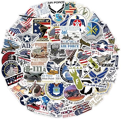 50pcs autocollants de l'us air force pour ordinateur portable moto skateboard bagages hjkt