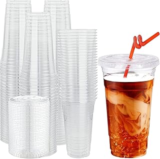 Vsell24tm 50pcs gobelet en plastique jetable 680ml pour tasses à jus de café avec couvercle plat transparent. DIAYTAR COTE D'IVOIRE est une boutique en ligne qui propose une expérience de shopping unique et personnalisée. Avec plus de 300 000 références, les clients peuvent choisir parmi une large gamme de produits de qualité, livrés rapidement et efficacement. La boutique en ligne met également l'accent sur la sécurité et la confiance, avec des méthodes de paiement sécurisées et un service client réactif.