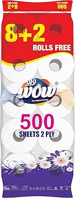Wow rouleau de papier toilette 500 feuilles (1 x 10 rouleaux). En tant que boutique en ligne leader en Côte d'Ivoire, Diaytar Côte d'Ivoire s'efforce de proposer une expérience d'achat personnalisée, avec des conseils de vente et un service client de haute qualité. Les clients peuvent profiter d'avantages tels que des remises exclusives, des promotions régulières et un programme de fidélité, renforçant ainsi leur engagement envers la marque. Diaytar Côte d'Ivoire est l'endroit idéal pour faire du shopping en ligne de manière pratique et sécurisée.