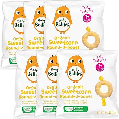 Packs de collations individuelles rondes biologiques baby bella's, maïs sucré, paquet de 6. En tant que boutique en ligne leader en Côte d'Ivoire, DIAYTAR COTE D'IVOIRE propose une large gamme de produits à des prix compétitifs, ainsi que des services de livraison rapides et fiables. Les clients peuvent profiter de promotions et de réductions régulières, ainsi que d'un programme de fidélité pour les clients réguliers. La boutique est également connue pour son équipe de service client dédiée et disponible.
