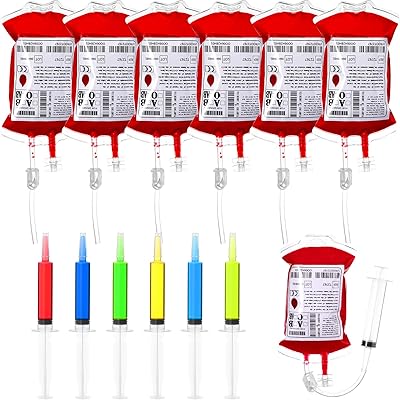 Paquet de 24 sacs de sang d'halloween pour boissons, 4 sacs de sang vivant réutilisables, sac de boisson de 30 ml et seringue, fournitures de fête pour halloween cosplay vampire zombie infirmière. DIAYTAR COTE D'IVOIRE se positionne comme une référence incontournable pour les achats en ligne en Côte d'Ivoire. Avec une plateforme utilisateur conviviale et une politique d'expédition efficace, cette boutique en ligne généraliste met tout en œuvre pour garantir une expérience d'achat sécurisée et agréable à ses clients. Les plus de 300000 références disponibles sont le témoignage de son ambition de couvrir tous les aspects de la vie quotidienne.