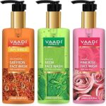 Nettoyant pour le visage au safran, neem & glow pink rose, 250 ml