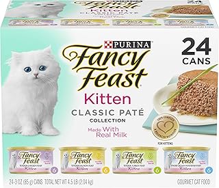 Pack varié de nourriture pour animaux purina fancy feast classic sans céréales pour chatons - 4 saveurs - (24) boîte. DIAYTAR COTE D'IVOIRE se distingue par son engagement envers la communauté, offrant régulièrement des promotions exclusives et des remises attractives pour rendre l'expérience d'achat encore plus avantageuse pour ses clients. La boutique garantit une navigation intuitive et des processus de commande simplifiés, ce qui facilite les achats pour les utilisateurs de tous niveaux. Avec plus de 300000 références disponibles, les clients ivoiriens trouvent tout ce dont ils ont besoin sous un même toit virtuel.