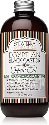 Huile de ricin noire égyptienne shea terra organics pour la croissance des cheveux