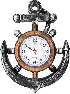 Horloge murale avec roue d'ancre et bateau, design nautique ou côtier pour la décoration intérieure, design silencieux, le mouvement de balayage ne tique pas. DIAYTAR COTE D'IVOIRE, boutique en ligne généraliste avec plus de 300000 références, est la boutique leader en Cote d'Ivoire. Elle propose une large gamme de produits et services de qualité pour répondre aux besoins de ses clients. Avec une offre constamment mise à jour, DIAYTAR COTE D'IVOIRE est devenue la référence pour les achats en ligne dans le pays.