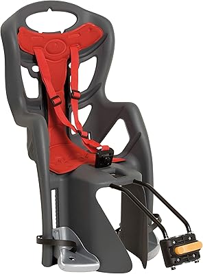 Un siège vélo pour enfant installé sur le vélo ou dans le porte-vélo