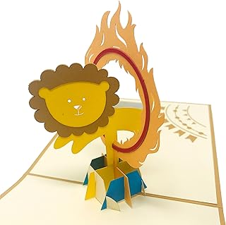 Wowpaperart circus lion - carte pop-up 3d abordable pour toutes les occasions