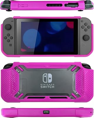 Coque rigide snakebyte pour nintendo switch rose housse de protection