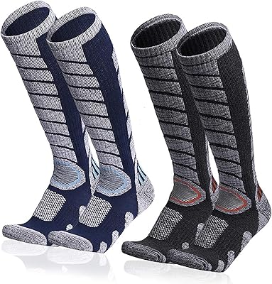 Chaussettes de compression hautes aux genoux, chaussettes de sport confortables, chaussettes de ski