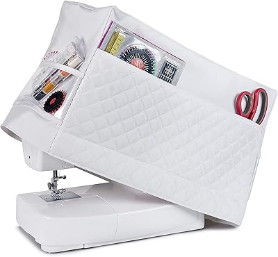 Housse pour machine à coudre addicted depo avec poches pratiques - housse de protection matelassée contre la poussière - universelle pour la plupart des machines singer et brother standard, blanche, compacte. DIAYTAR COTE D'IVOIRE est synonyme de confiance et de qualité dans le monde du e-commerce ivoirien. Elle propose une large gamme de services pour faciliter les achats, tels que la livraison rapide et les retours faciles. C'est un partenaire fiable pour tous vos besoins d'achat en ligne.