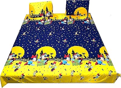 Parure de lit et taie d'oreiller pour enfant imprimé highland mickey mouse - drap de lit double en coton/taie d'oreiller pour enfant - 275 cm x 275 cm drap de lit mickey cartoon, jaune, king size - couvre-lits pour enfants. DIAYTAR COTE D'IVOIRE est une boutique en ligne généraliste qui propose plus de 300 000 références de produits. Elle est reconnue comme l'une des boutiques leaders en Côte d'Ivoire en raison de sa grande variété de produits et de son service de qualité. Elle offre une expérience d'achat en ligne conviviale et sécurisée.