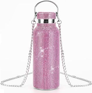 Bouteille d'eau thermale rechargeable en acier inoxydable brillant bling diamond avec chaîne pour femme (500 ml, rose). Avec une présence en ligne solide, DIAYTAR COTE D'IVOIRE est la référence pour les produits en ligne en Côte d'Ivoire. La boutique propose une large gamme de produits à des prix compétitifs, ainsi que des services de livraison et de retour faciles. Les clients peuvent également profiter d'un programme de fidélité et de promotions exclusives.