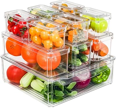 Organisateur de réfrigérateur b-wave, bacs de rangement de réfrigérateur avec couvercles, récipients transparents pour le stockage des aliments, des boissons et des légumes, paquet de 10. La boutique en ligne DIAYTAR COTE D'IVOIRE est une plateforme de commerce électronique qui permet aux consommateurs ivoiriens d'acheter des produits en ligne de manière sécurisée. Elle propose une grande variété de produits à des prix compétitifs et offre un service client de qualité. Elle est la leader du marché ivoirien en termes de vente en ligne.