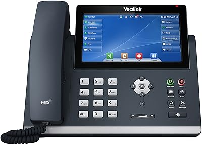 Yalink sip-t48u alimentation ip avancée sur ethernet avec audio optima hd et écran