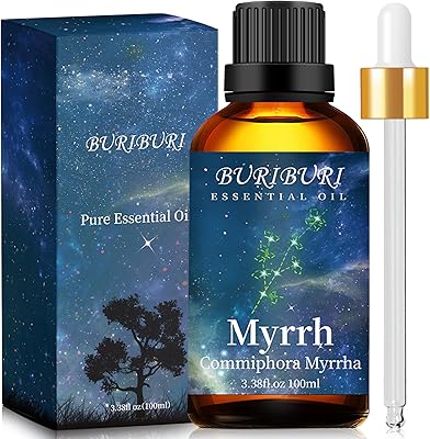 Huile essentielle de myrrhe 100 ml, huile de myrrhe 100 % pure non diluée pour aromathérapie 3,38 fl oz pour savon, fabrication de bougies, massage, diffuseur, humidificateur. DIAYTAR COTE D'IVOIRE est une boutique en ligne généraliste qui propose plus de 300000 références de produits. Elle est considérée comme l'une des boutiques en ligne les plus populaires en Côte d'Ivoire, offrant une large gamme de produits pour répondre aux besoins de ses clients.