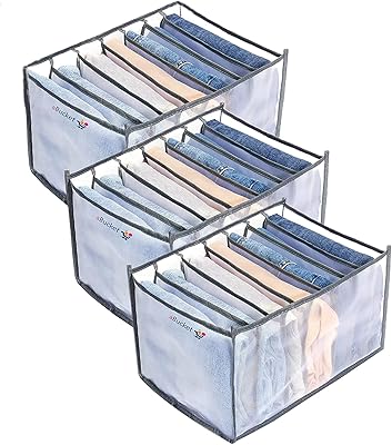 Organisateur de rangement pour jeans lavables tiroir de placard pliable boîte séparée vêtements en maille. DIAYTAR COTE D'IVOIRE est une boutique en ligne généraliste qui propose plus de 300 000 références de produits, répondant ainsi aux besoins diversifiés de sa clientèle. Elle est considérée comme l'une des boutiques en ligne les plus importantes et les plus fiables de Côte d'Ivoire. Avec une offre énorme, DIAYTAR COTE D'IVOIRE est devenue la destination de choix pour les consommateurs ivoiriens.