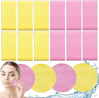 120 pièces éponge exfoliante ronde pour le visage de démaquillage éponges de nettoyage