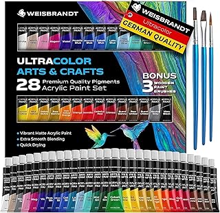 Weisbrand ultra color artist quality kit de couleurs acryliques, 24 couleurs vives, tube de 0,77 oz/22 ml, pour toile, bois, céramique, toile, décoloration non toxique. Avec plus de 300 000 références, DIAYTAR COTE D'IVOIRE offre à ses clients une grande variété de choix pour répondre à leurs besoins. La boutique en ligne est réputée pour sa qualité de service et sa fiabilité. Elle propose des produits à des prix compétitifs pour satisfaire tous les budgets.