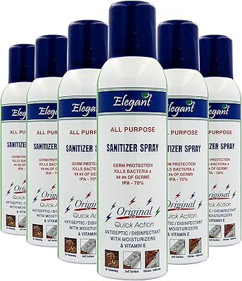 Spray désinfectant pour les mains élégant - 200 ml - paquet de 6
