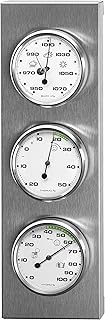 Sunartis 3-4013 thb197 hygromètre et thermomètre pour station météo en acier inoxydable
