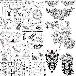 Tatoo temporaire réaliste pour visage post malone - 180 ensemble unique et mixte