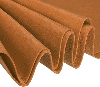 Feuilles de tissu en feutre doux acrylique patikil feuilles d'artisanat en fibre marron