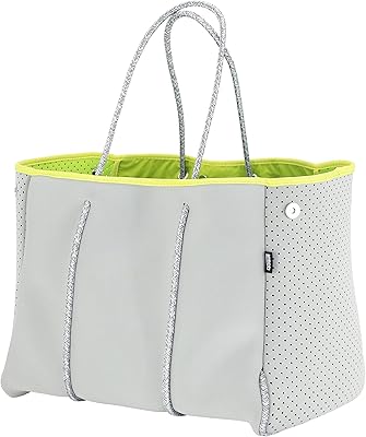 Sac de plage polyvalent en néoprène avec poche intérieure zippée.., grand noir, taille