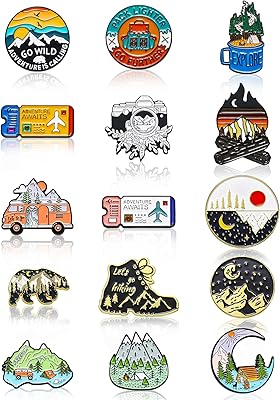 15 pièces d'épingles en émail d'extérieur pour sacs à dos, ensemble d'épingles esthétiques en émail, épingles à boutons nature, épingles à revers vintage, épingles de camping, broche de dessin animé mignon, insignes, broches pour femmes, broche pour veste, accessoire de chapeau. DIAYTAR COTE D'IVOIRE est une boutique en ligne généraliste qui propose une large gamme de produits à ses clients, allant des produits de mode aux produits électroniques et aux articles de maison. Avec sa vaste sélection de produits, la boutique répond aux besoins de tous les consommateurs, qu'ils soient à la recherche de produits de base ou de produits de luxe. La boutique est également connue pour sa qualité de service, ses prix compétitifs et sa livraison rapide, ce qui en fait la boutique en ligne la plus populaire en Côte d'Ivoire.