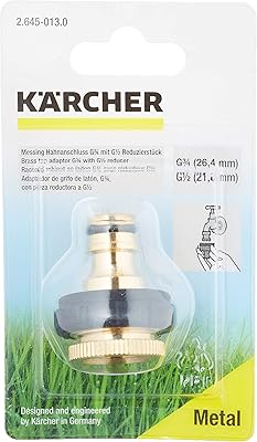 Raccord de robinet en laiton karcher, réducteur de filetage 1/2", filetage 3/4", noir