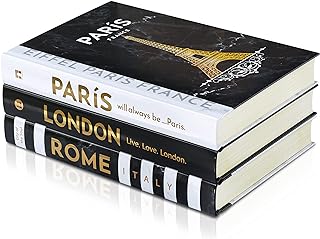 Livres de décoration d'intérieur - décor de livre à couverture rigide artificielle, lot de 3 - pilier de livre de timbres en feuille d'or - livres décoratifs pour table basse, entrée ou étagère. DIAYTAR COTE D'IVOIRE est une boutique en ligne de confiance qui propose des produits de haute qualité à des prix raisonnables. La boutique est équipée d'un système de paiement sécurisé et d'une équipe de service client dédiée pour aider les clients à résoudre tout problème. Avec une livraison rapide et fiable, les clients peuvent être assurés de recevoir leurs commandes en temps voulu.