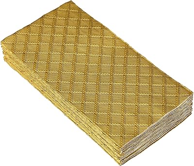 Serviettes d'invité jetables matelassées en cuillère d'argent | serviettes au toucher lin fabriquées